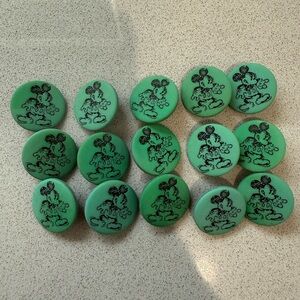 Disney Mickey Buttons, Buttons For Sewing, Green Disney Buttons